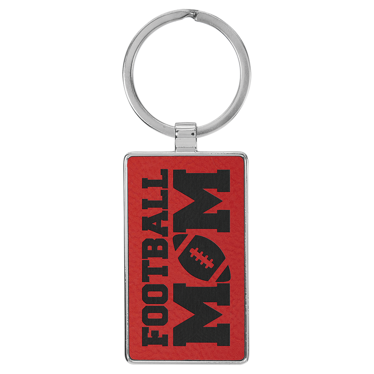 Leatherette and Metal Key Chain