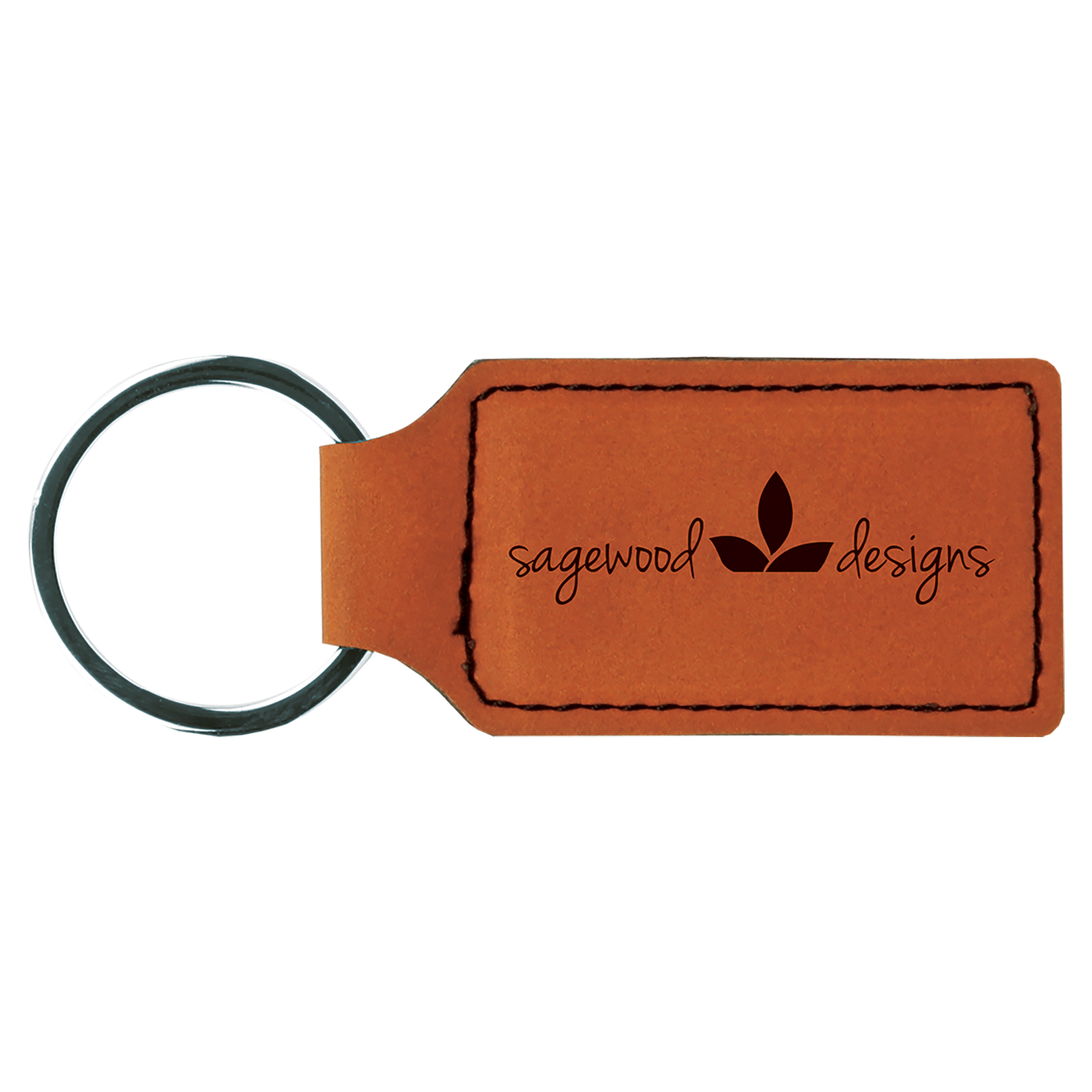 Leatherette Keychain ID Holder