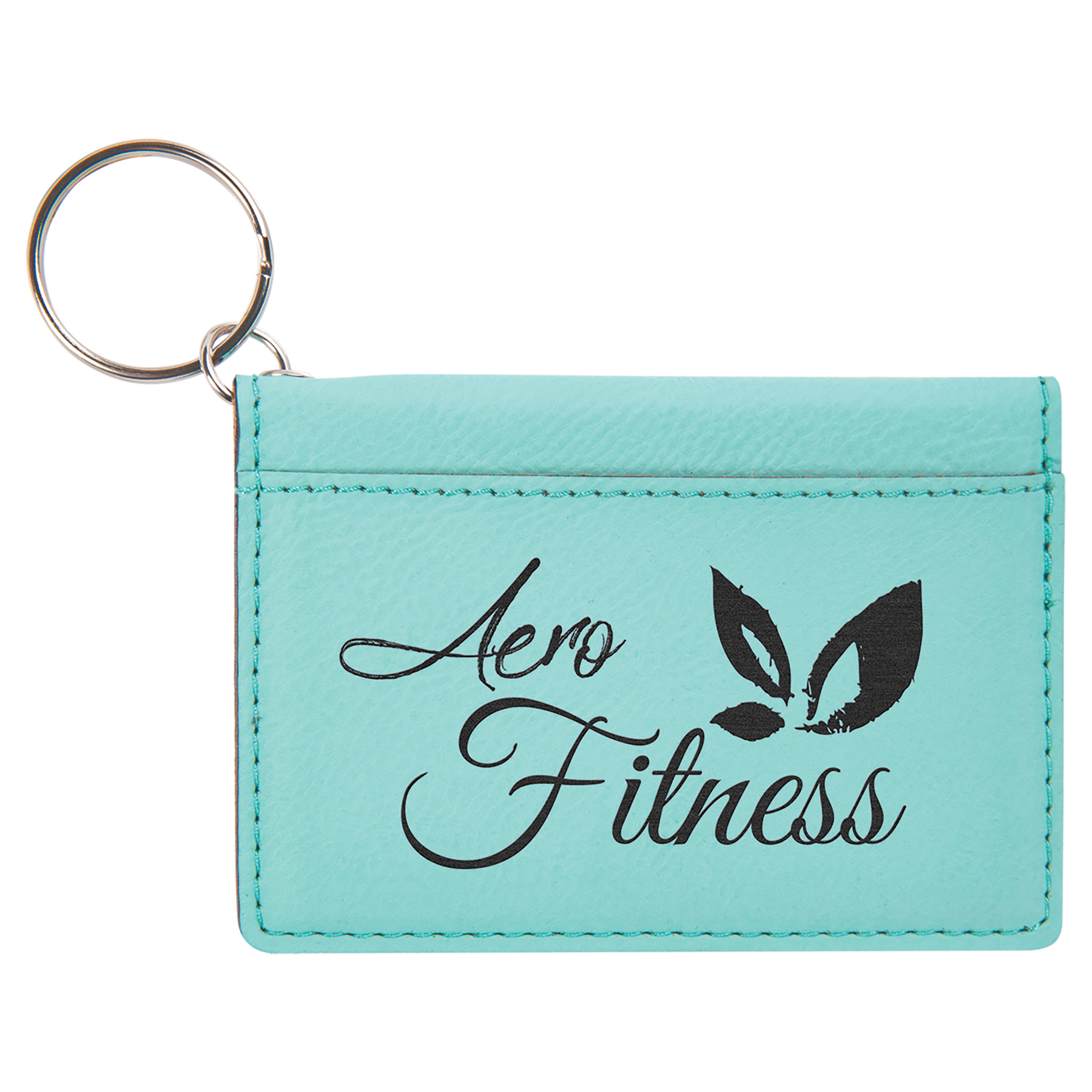 Leatherette Double ID Holder w/Key Ring