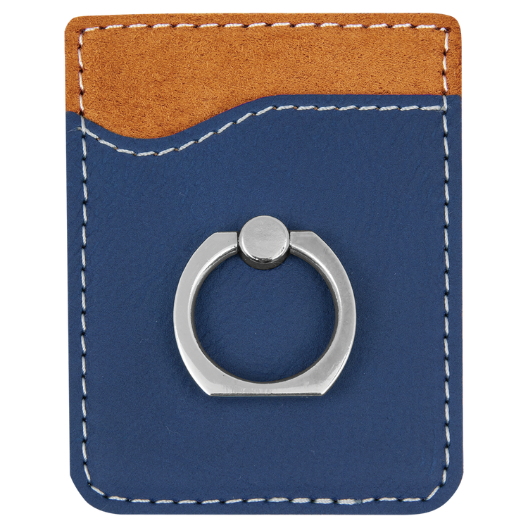 Leatherette Phone Wallet with Ring