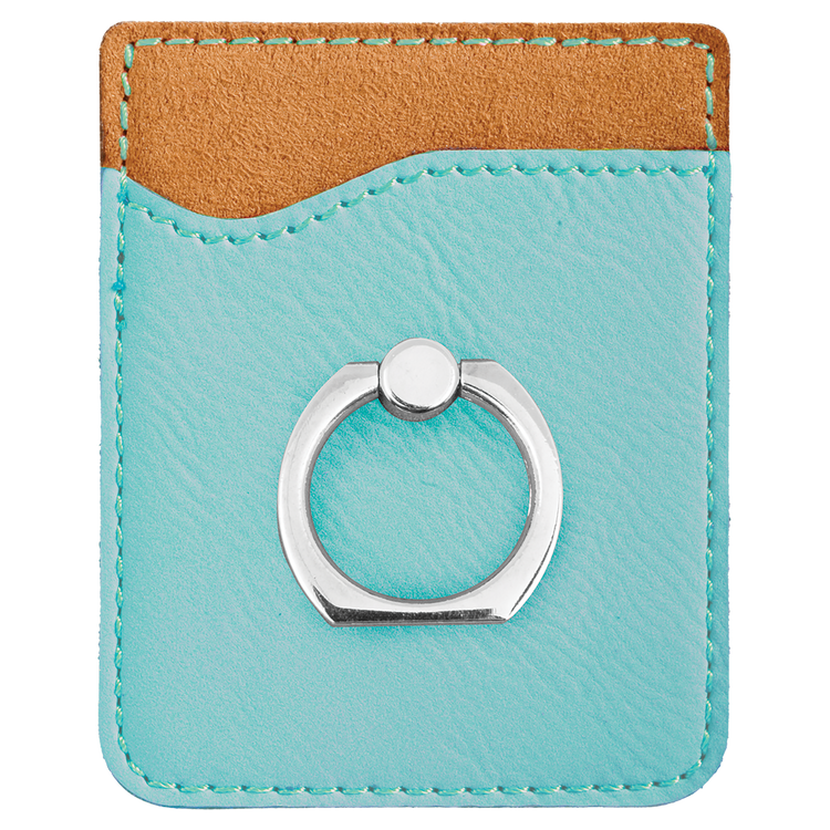 Leatherette Phone Wallet with Ring