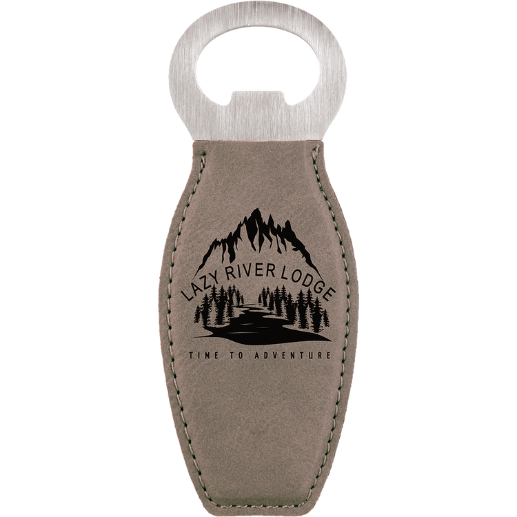 Bottle Opener with Leatherette Grip with Magnet