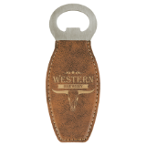 Bottle Opener with Leatherette Grip with Magnet