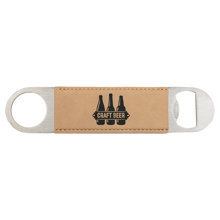 Bottle Opener with Leatherette Grip