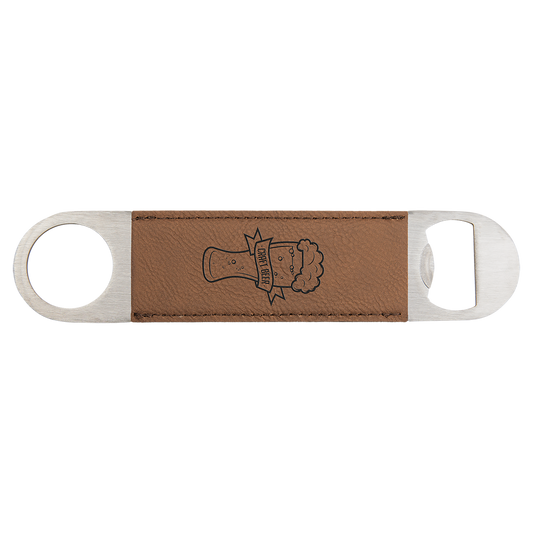 Bottle Opener with Leatherette Grip