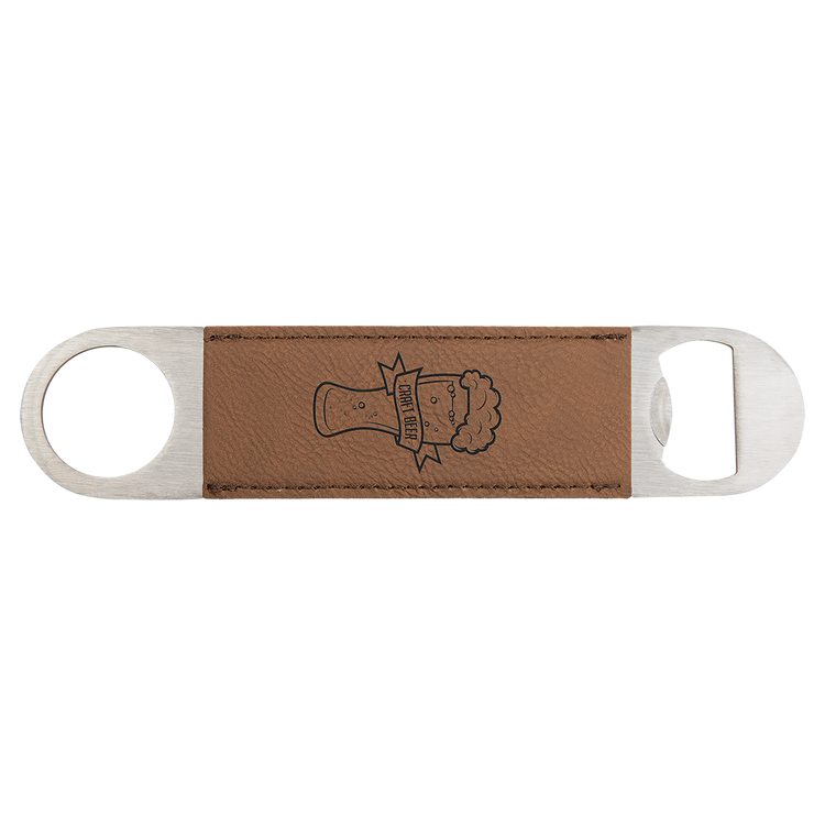 Bottle Opener with Leatherette Grip