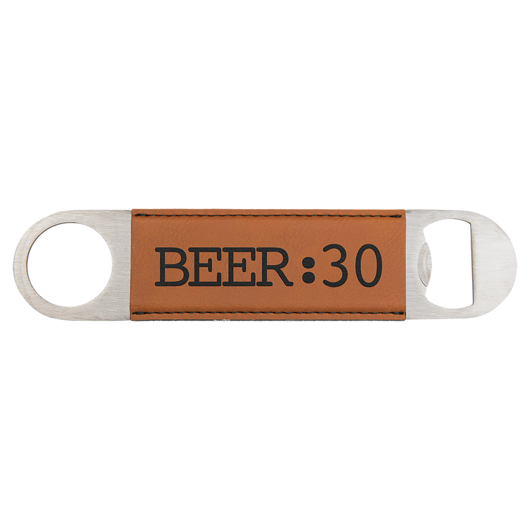 Bottle Opener with Leatherette Grip