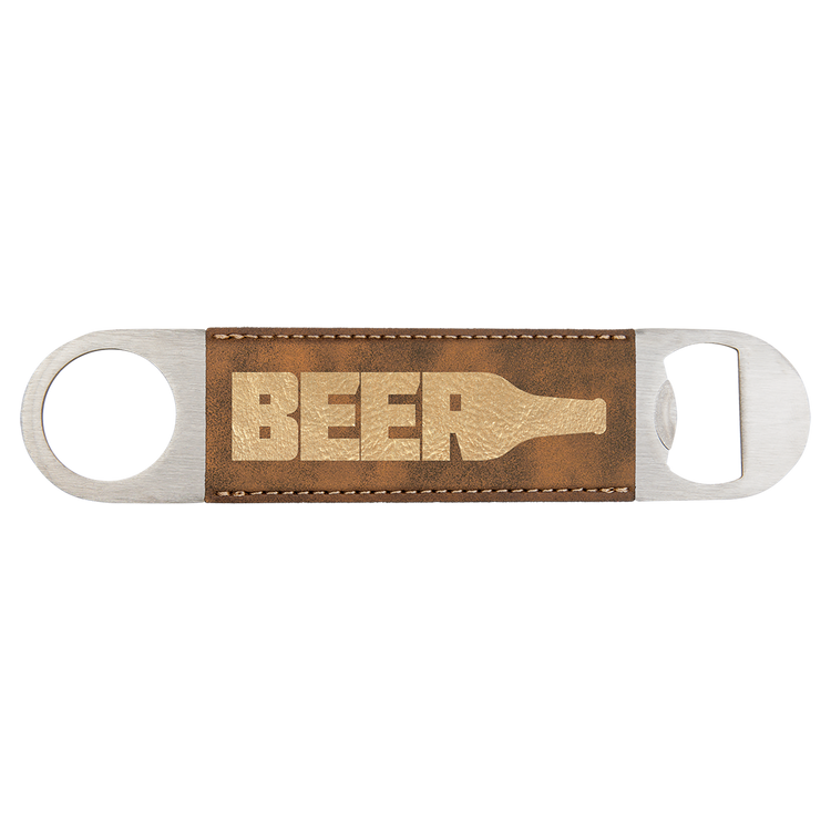 Bottle Opener with Leatherette Grip