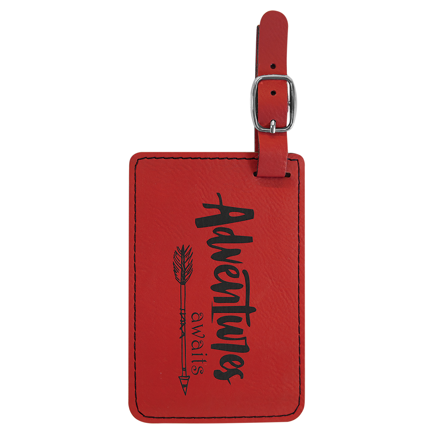 Red Leatherette Keychain Wallet